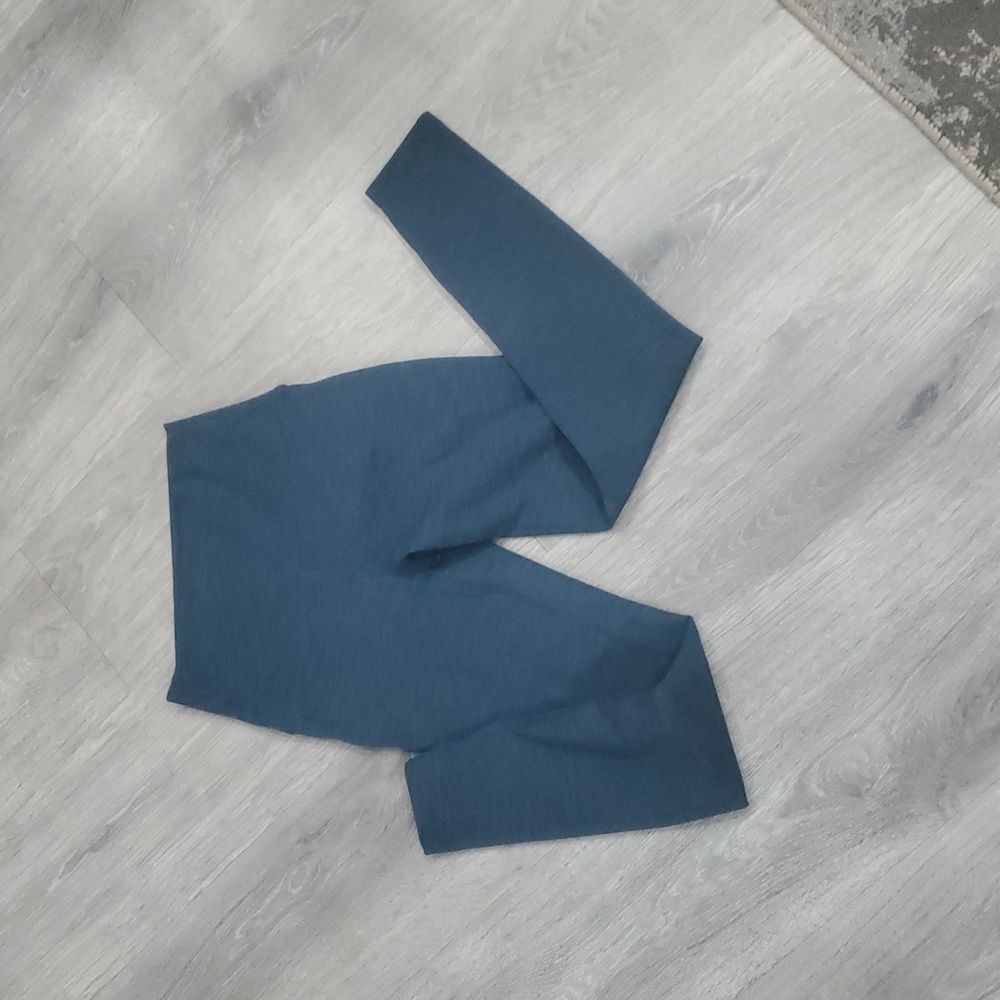 Beyond Yoga High Rise Ribbed Leggings In Blue Horizon Heather Size Xs - Picture 4 of 8